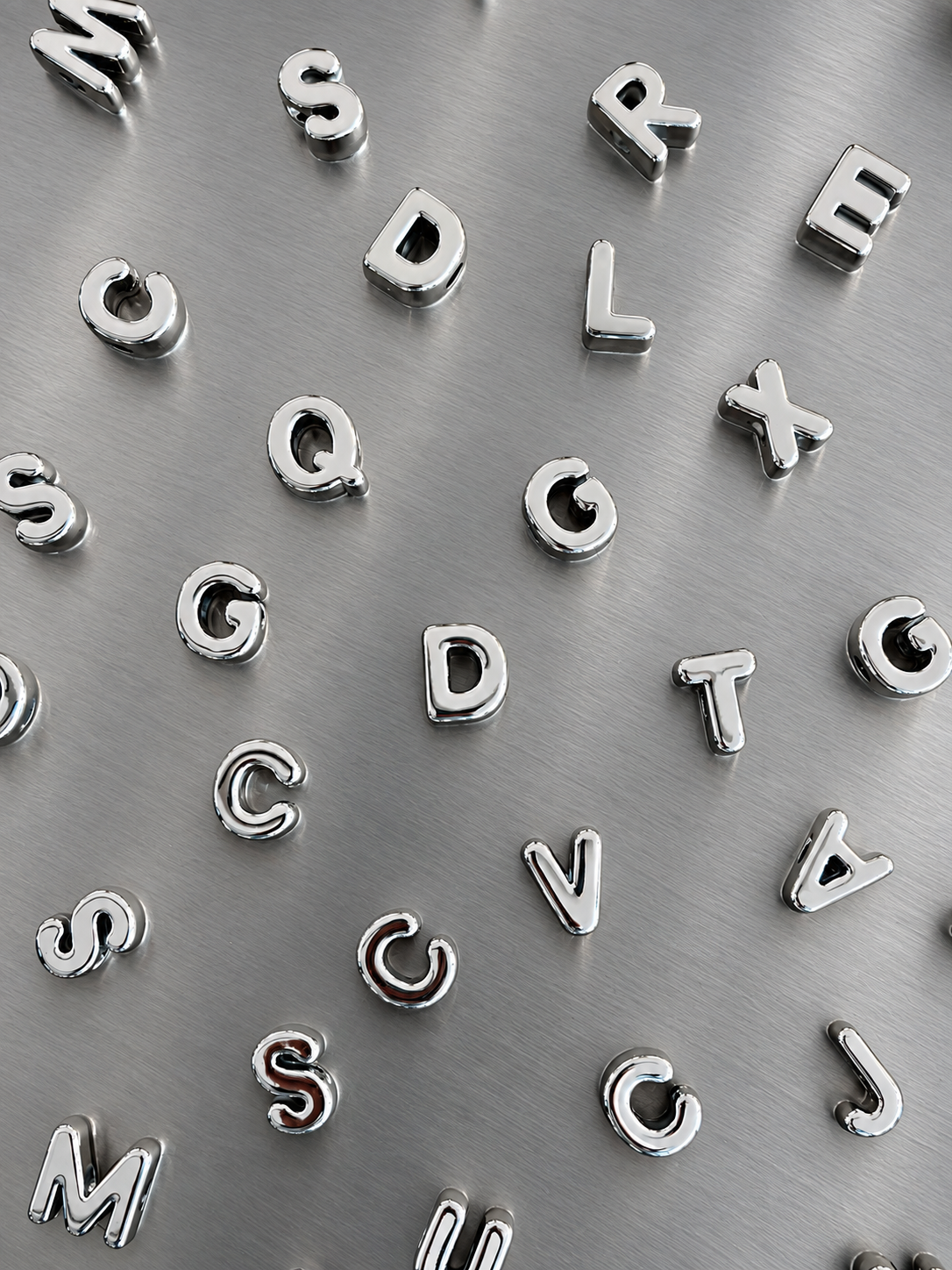 Chrome Letter Charm