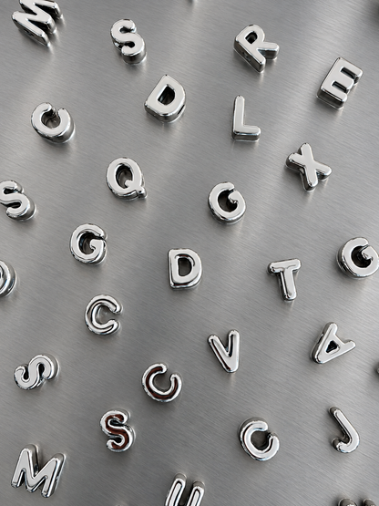 Chrome Letter Charm